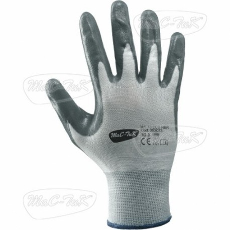 Gloves, Nbr Grey Tg 8 Polyester Nitrile