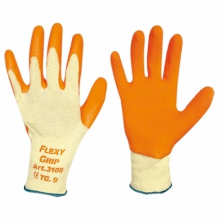 Gloves Flexi Grip Cotton Latex Tg 9